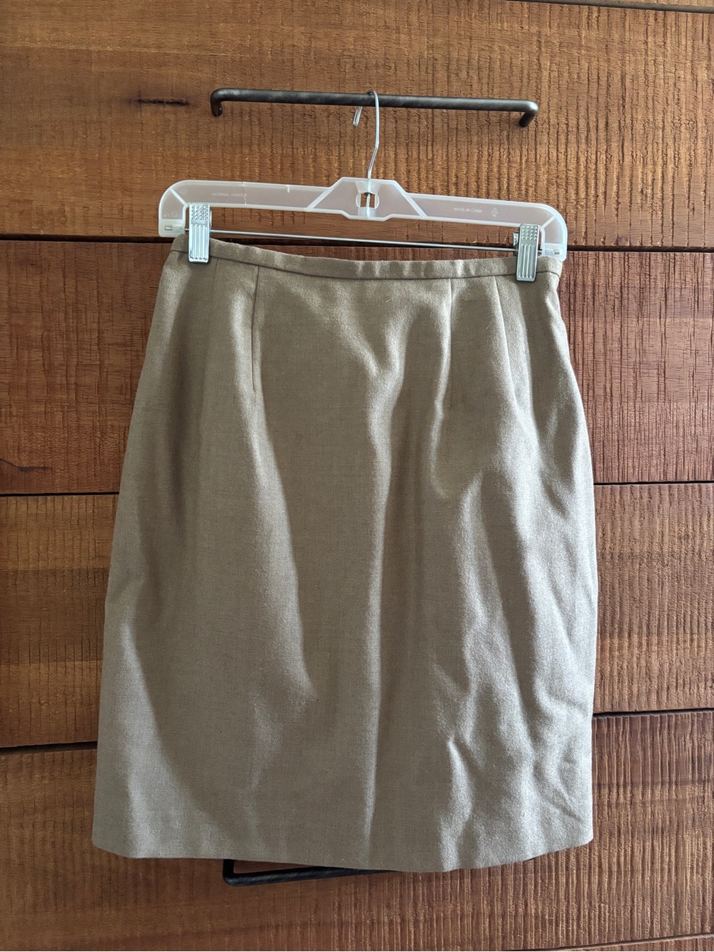 Harve Benard Classic Tan Vintage Wool Pencil Skirt Size 8